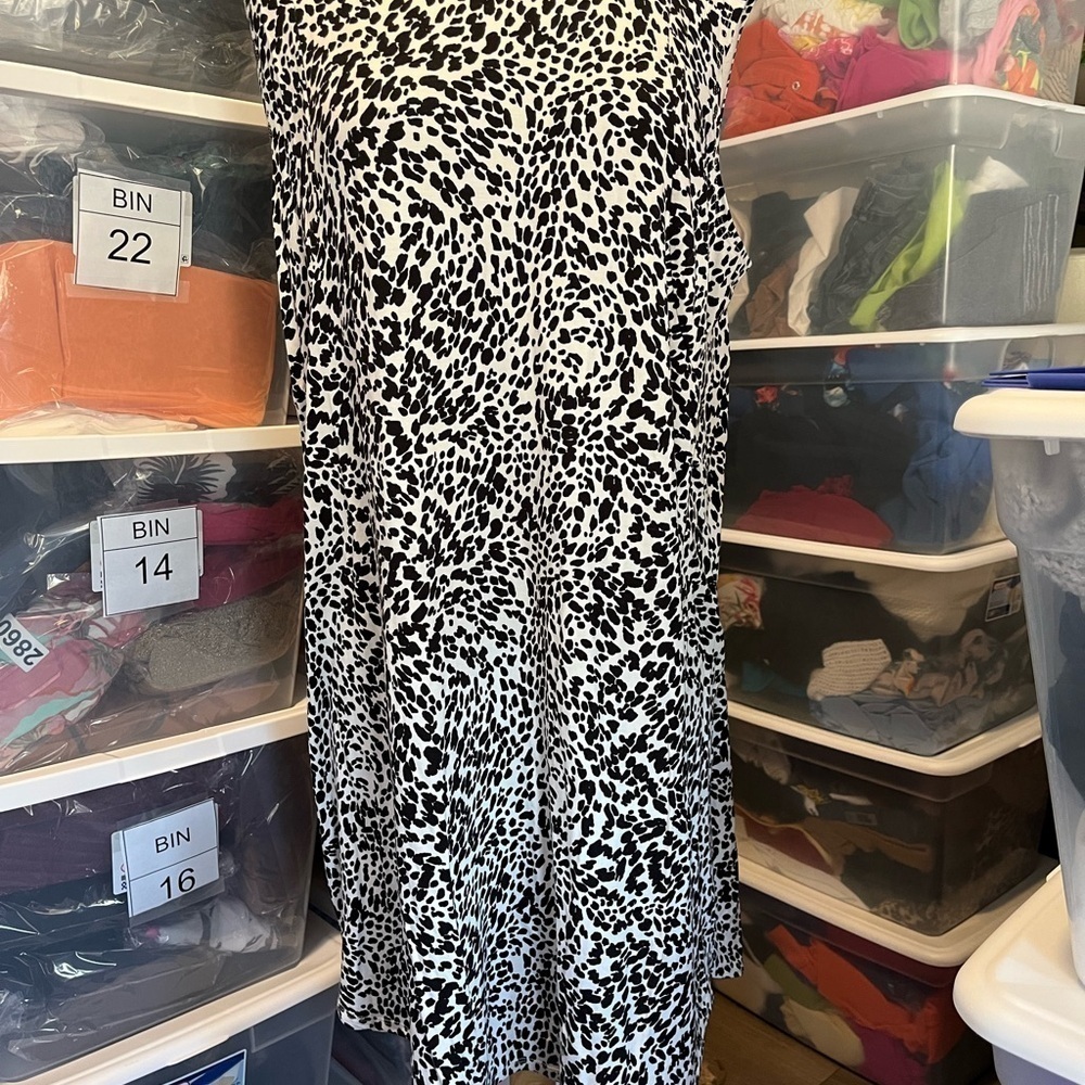 Black and White Animal Print Dress